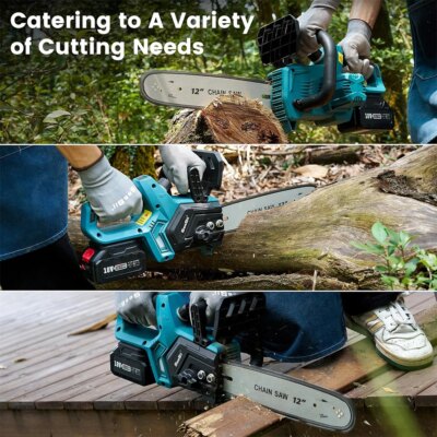 SEESII 12-Inch Brushless Electric Chainsaw For Makita Battery Cordless Chain Saw Firewood Tree Cutting Garden Pruning Power Tool - Image 6