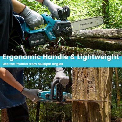SEESII 12-Inch Brushless Electric Chainsaw For Makita Battery Cordless Chain Saw Firewood Tree Cutting Garden Pruning Power Tool - Image 4