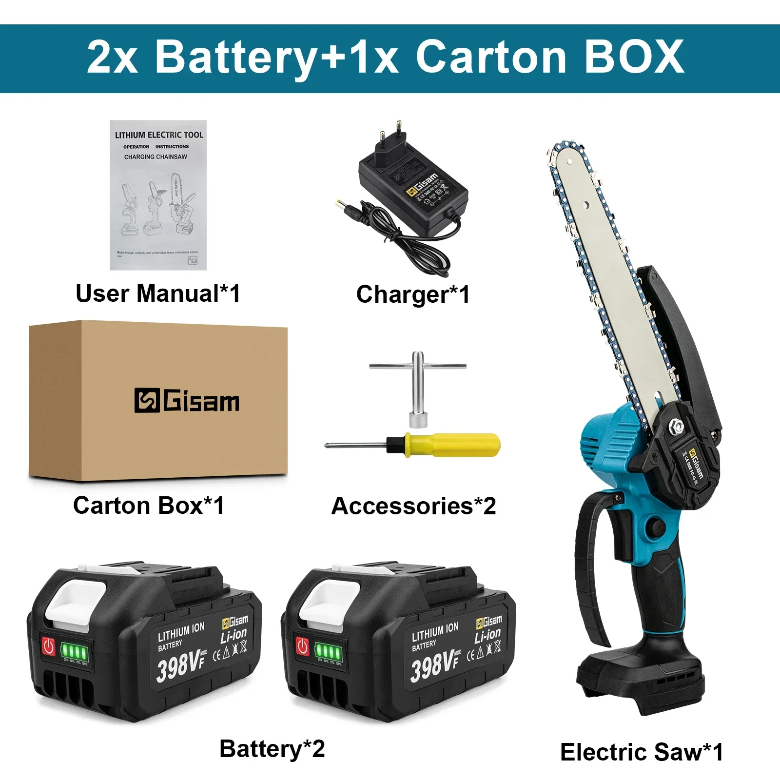 2 Battery 1 Charger