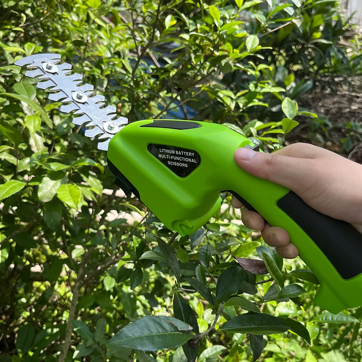 2 In 1 Cordless Electric Hedge Trimmer Rechargeable Handheld Household Lawn Shrub Weeding Pruning Mower Garden Tools