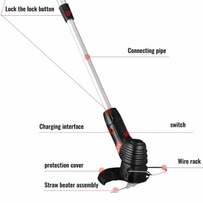 Electric Grass Trimmer Electric Grass Trimmer Handheld Garden Grass Trimmer Cordless Lawn Trimmer for Garden Tool Grass Trimmer - Image 2