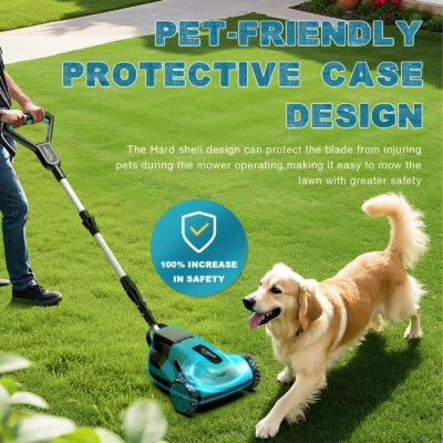 Gisam 46000RPM Brushless Electric Lawn Mower Cordless Grass Trimmer 3 Height Adjustments Garden Tool For Makita 18V Battery Pin - Image 6