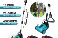 Gisam 46000RPM Brushless Electric Lawn Mower Cordless Grass Trimmer 3 Height Adjustments Garden Tool For Makita 18V Battery Pin