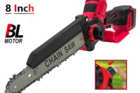 3000W 8 Inch Electric Chainsaw With Oil Tank Safety Hand Guard Woodworking Garden Chain Saw Power Tool For Milwaukee 18V Battery