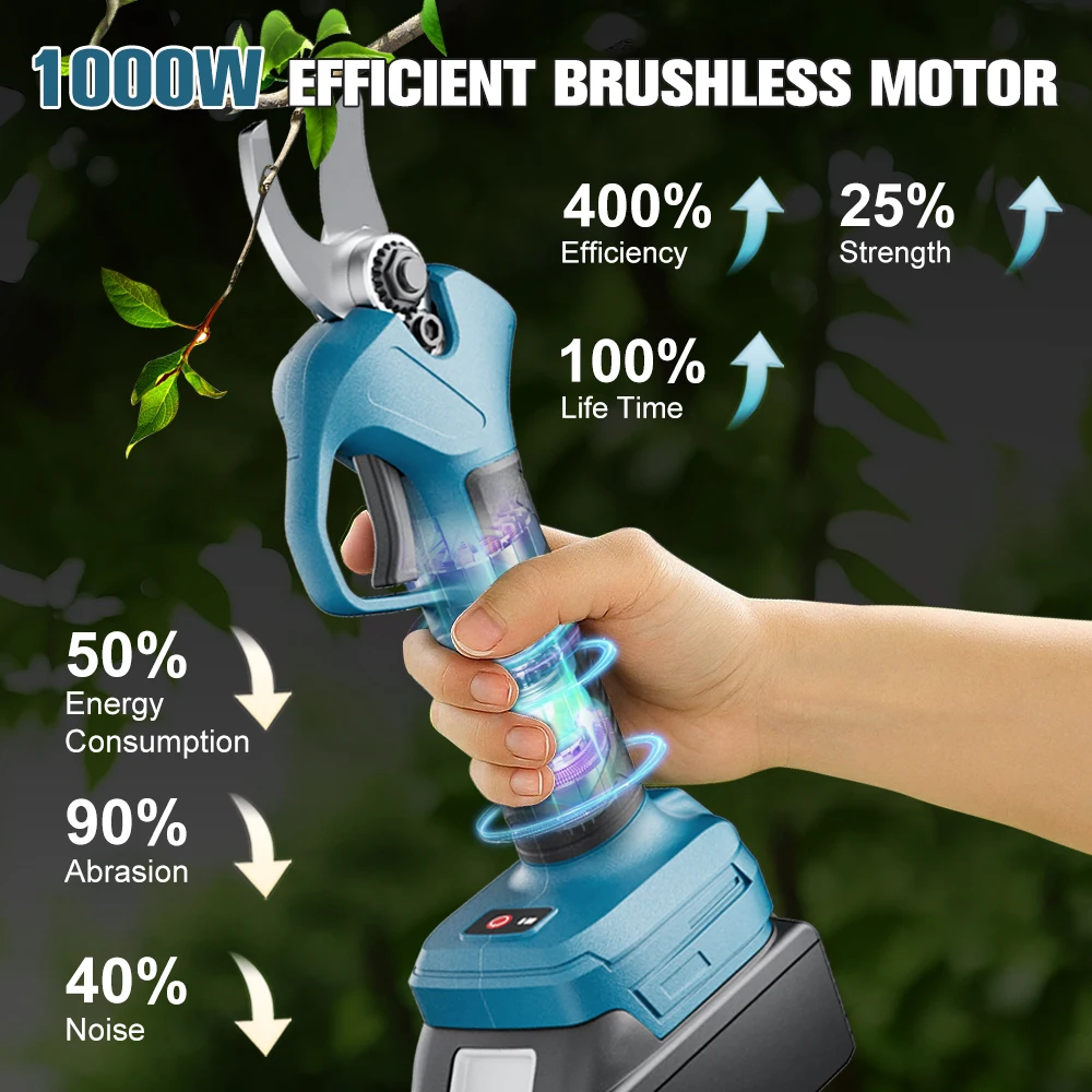 Cordless Pruning Shears For Makita 18V Battery Electric Scissorss Fruit Tree Branches Electric Pruning Shears Garden Tool