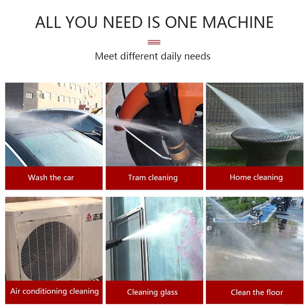 3000W Powerful Electric High Pressure Car Washer 220V/110V Home Cleaning Machine for Car & Garden Washing Tools