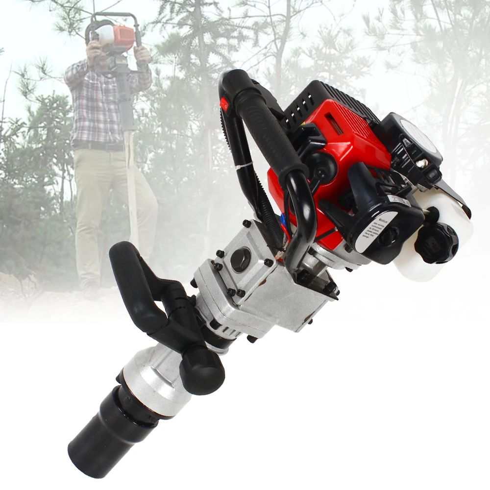 2-Stroke 32.6cc Heavy Duty Fence Hammer T Post Driver Gasoline Petrol Powered Pile Driver 900W For Garden Farm