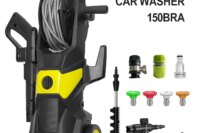 Electric High Pressure Washer2200W,150bar,4 quick-connect nozzles from 0 to 180°,10m Flexible Hose,for Terraces,Gardens,Cars
