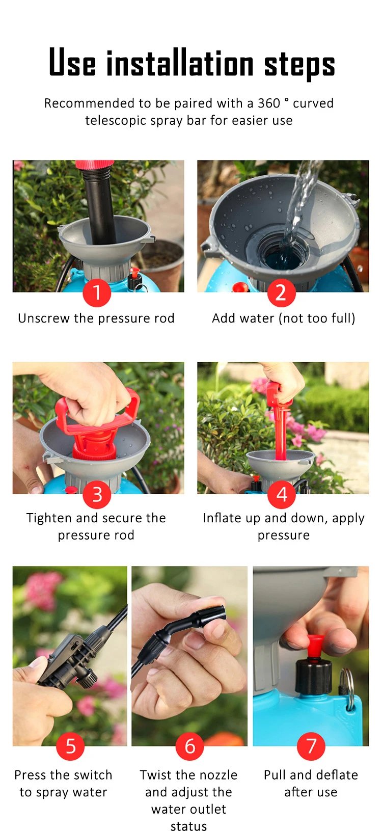 DELIXI ELECTRIC 3/5/8L Garden Sprayer Hand Pump Pressure Sprayer,Multi-Purpose Hand Pressure Garden Sprayer,for Lawn Garden DELIXI ELECTRIC 3/5/8L Garden Sprayer Hand Pump Pressure Sprayer,Multi-Purpose Hand Pressure Garden Sprayer,for Lawn Garden