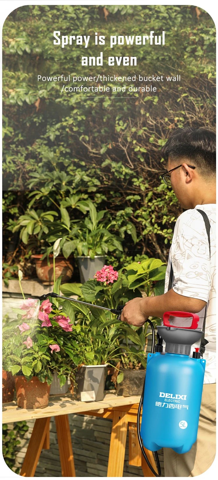 DELIXI ELECTRIC 3/5/8L Garden Sprayer Hand Pump Pressure Sprayer,Multi-Purpose Hand Pressure Garden Sprayer,for Lawn Garden DELIXI ELECTRIC 3/5/8L Garden Sprayer Hand Pump Pressure Sprayer,Multi-Purpose Hand Pressure Garden Sprayer,for Lawn Garden