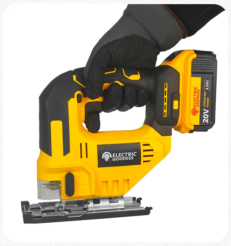 Electric Goddess 750W Brushless Jigsaw Electric Jig with Saw Blade Cordless Barrel Handle Jigsaw Tool For Dewalt 20V Battery Pin