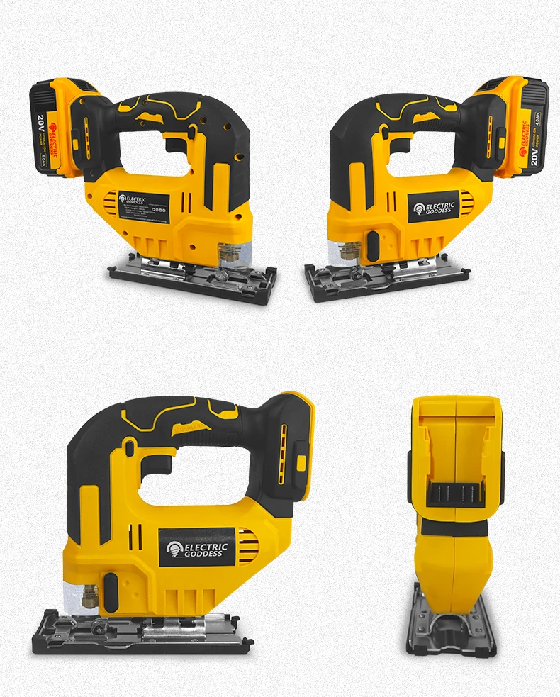 Electric Goddess 750W Brushless Jigsaw Electric Jig with Saw Blade Cordless Barrel Handle Jigsaw Tool For Dewalt 20V Battery Pin