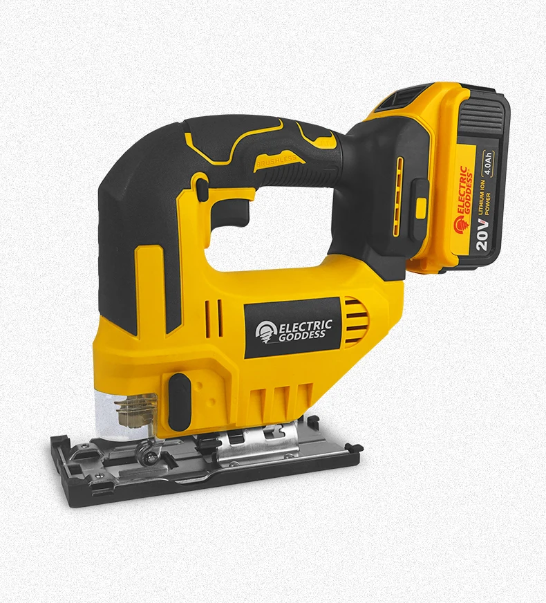 Electric Goddess 750W Brushless Jigsaw Electric Jig with Saw Blade Cordless Barrel Handle Jigsaw Tool For Dewalt 20V Battery Pin