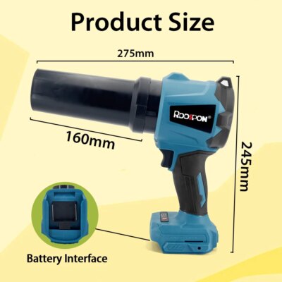 Brushless Turbo Fan Blowers 320000RPM 3000W 450M/S Electric Handheld Jet Fan Snow Leaf Dust Blowing Tools For Makita 18V Battery - Image 4