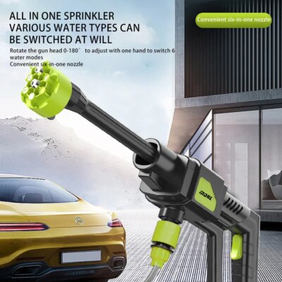 Cordless Pressure Washer Household Portable Car Wash Highpressure Water Gun Turbocharged High-power Electric Car Washing Machine - Image 3