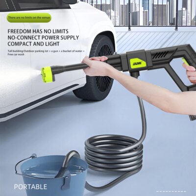 Cordless Pressure Washer Household Portable Car Wash Highpressure Water Gun Turbocharged High-power Electric Car Washing Machine - Image 2