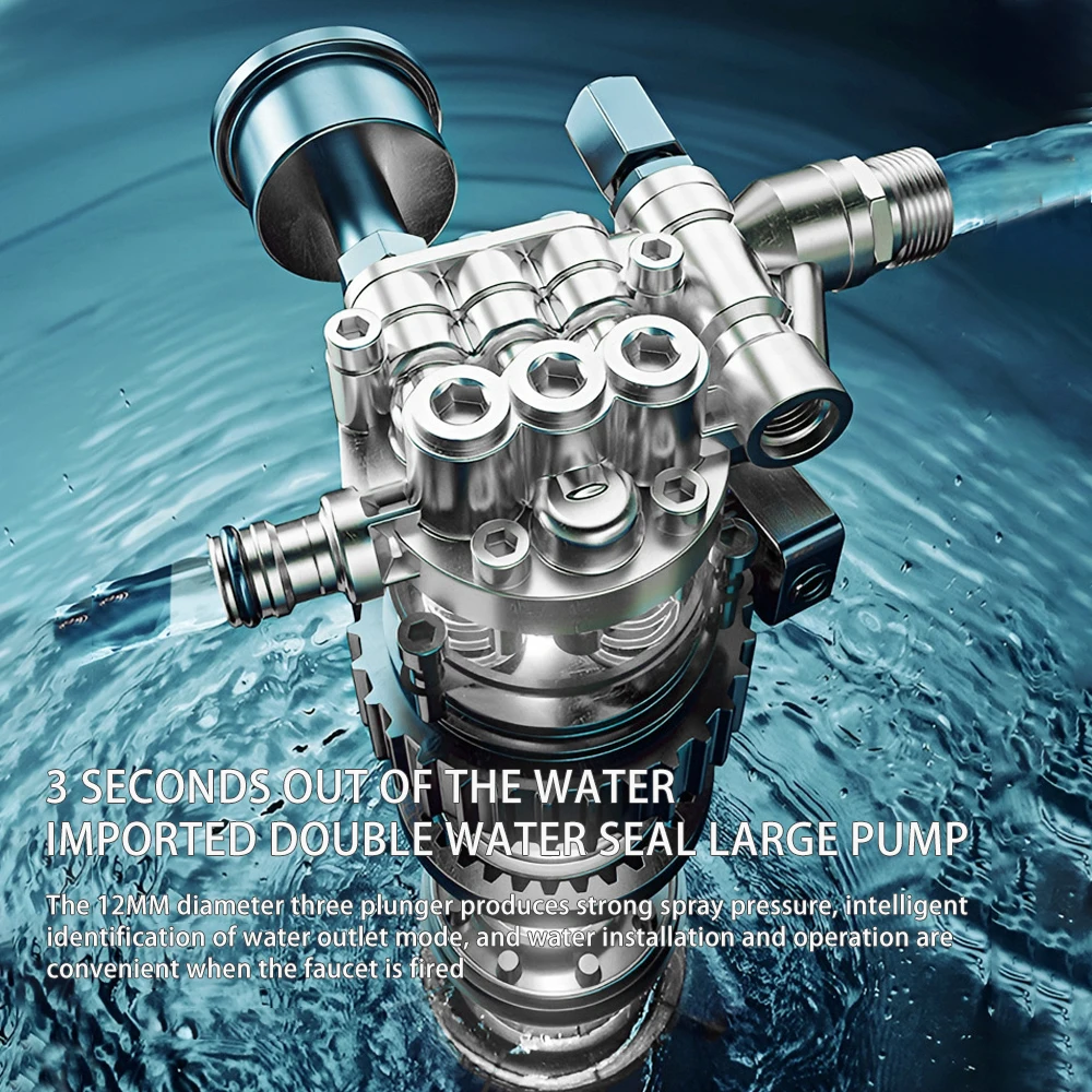 Cordless Pressure Washer Household Portable Car Wash Highpressure Water Gun Turbocharged High-power Electric Car Washing Machine