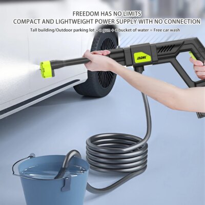 Cordless Pressure Washer Household Portable Car Wash Highpressure Water Gun Turbocharged High-power Electric Car Washing Machine - Image 6