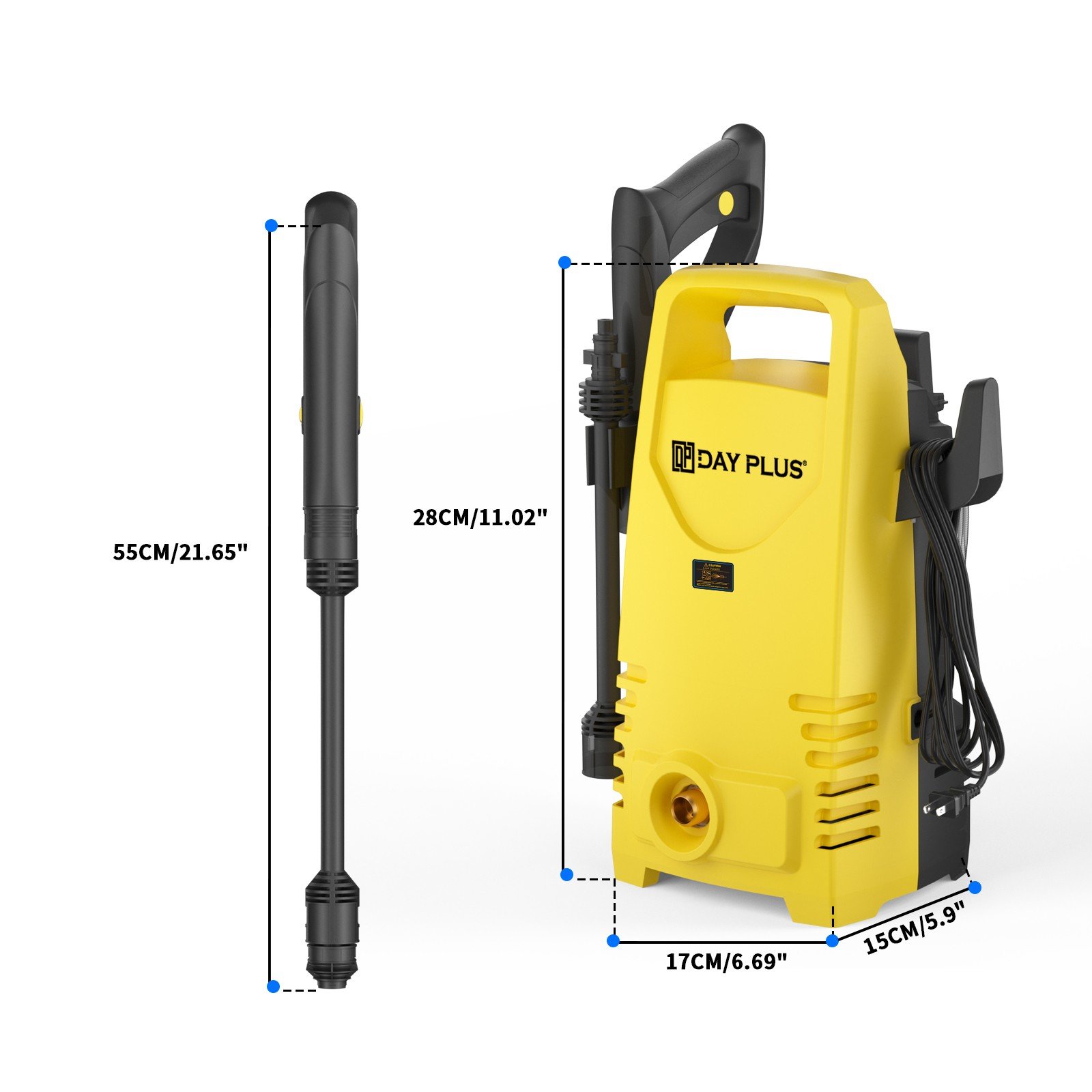 Electric High Pressure Washer 1600W,120bar,380l/h Adjustable Lance from 0 to 180°,7m Flexible Hose,for Terraces,Gardens,Cars Electric High Pressure Washer 1600W,120bar,380l/h Adjustable Lance from 0 to 180°,7m Flexible Hose,for Terraces,Gardens,Cars