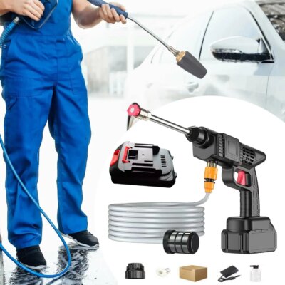 Cordless High Pressure Cleaner Washer Spray Water Guns Car Wash Pressure Water Cleaning Machine garden Electric Watering Guns - Image 3