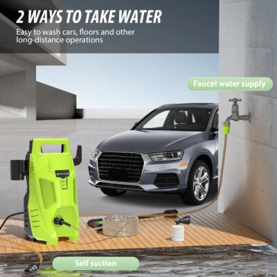 WEIRONG Home & Garden High Pressure Washer,Powerful Jet Nozzle,Portable Electric Jet Washer for Patio,Car,Driveway ,Fences,Yard - Image 5