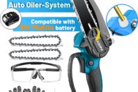 Koopa Tool 6-inch 18/21V Mini Chainsaw Cordless,Handheld Electric Power Chain Saw with Auto Oiler-System for Tree Trimming