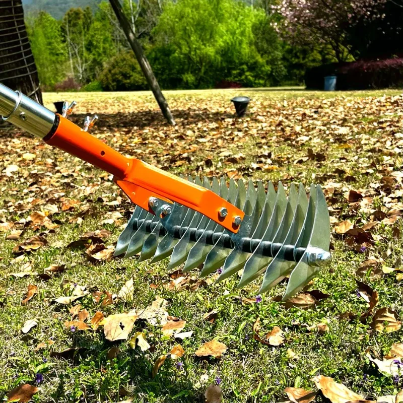 Stainless Steel Lawn Thatch Rake Detachable Cleaning Yard Dry Grass Thatch Rake Leaf Soil Durable Weeders Garden Hand Tools Stainless Steel Lawn Thatch Rake Detachable Cleaning Yard Dry Grass Thatch Rake Leaf Soil Durable Weeders Garden Hand Tools