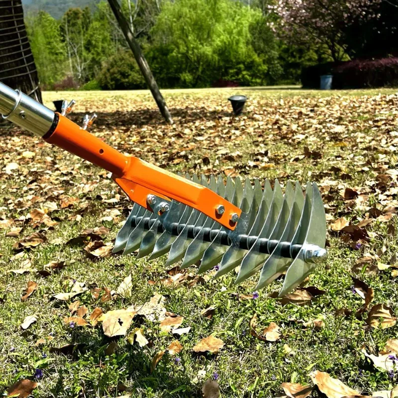 Stainless Steel Lawn Thatch Rake Detachable Cleaning Yard Dry Grass Thatch Rake Leaf Soil Durable Weeders Garden Hand Tools Stainless Steel Lawn Thatch Rake Detachable Cleaning Yard Dry Grass Thatch Rake Leaf Soil Durable Weeders Garden Hand Tools