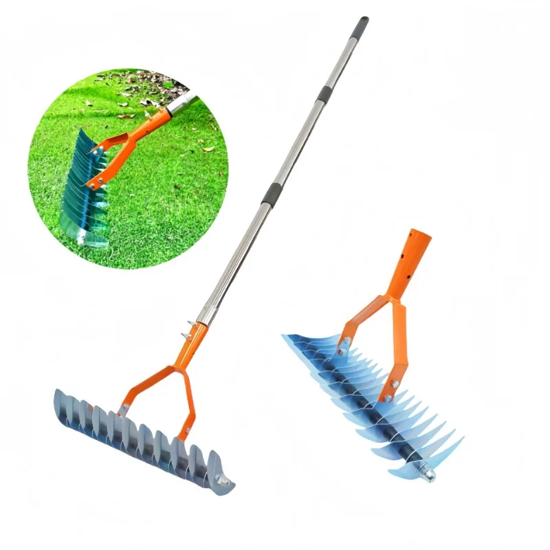 Stainless Steel Lawn Thatch Rake Detachable Cleaning Yard Dry Grass Thatch Rake Leaf Soil Durable Weeders Garden Hand Tools Stainless Steel Lawn Thatch Rake Detachable Cleaning Yard Dry Grass Thatch Rake Leaf Soil Durable Weeders Garden Hand Tools