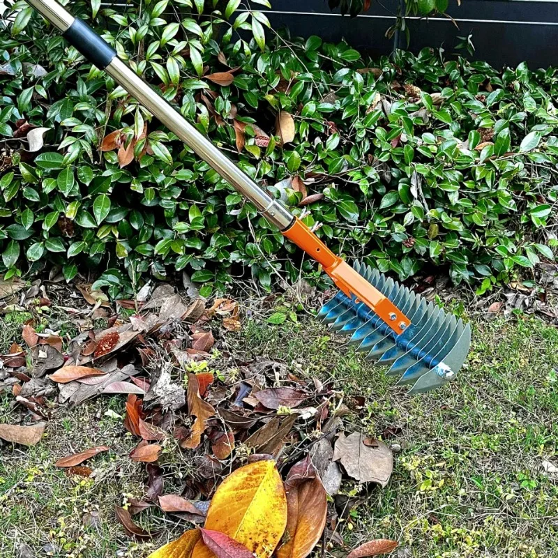 Stainless Steel Lawn Thatch Rake Detachable Cleaning Yard Dry Grass Thatch Rake Leaf Soil Durable Weeders Garden Hand Tools Stainless Steel Lawn Thatch Rake Detachable Cleaning Yard Dry Grass Thatch Rake Leaf Soil Durable Weeders Garden Hand Tools