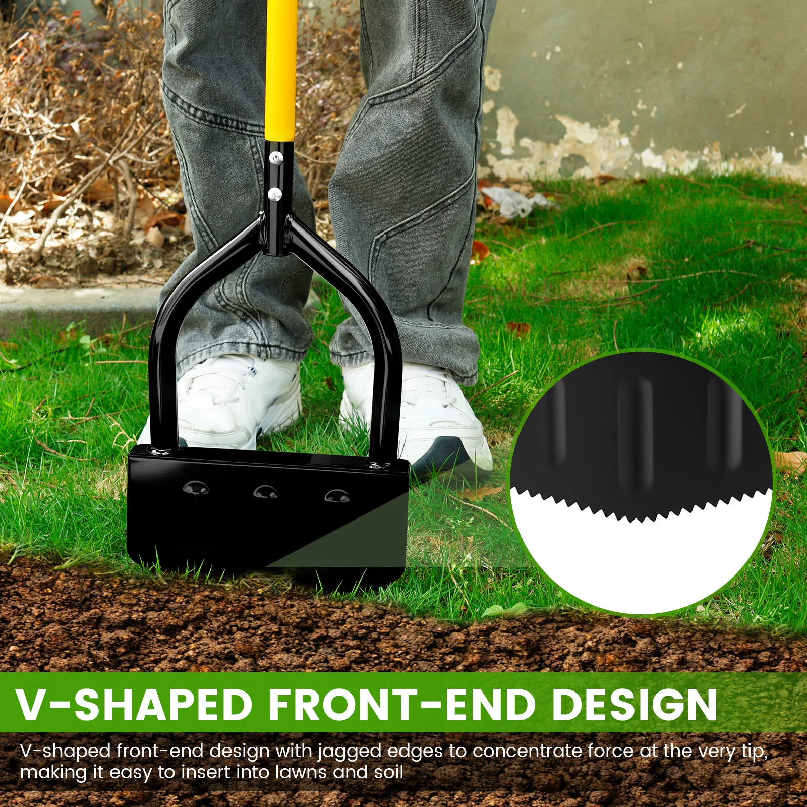 106CM Half Moon Lawn Edger Stainless Steel Garden Grass Manual Trimming Shovel with T Grip Handle Manual Garden Grass Edger Tool 106CM Half Moon Lawn Edger Stainless Steel Garden Grass Manual Trimming Shovel with T Grip Handle Manual Garden Grass Edger Tool