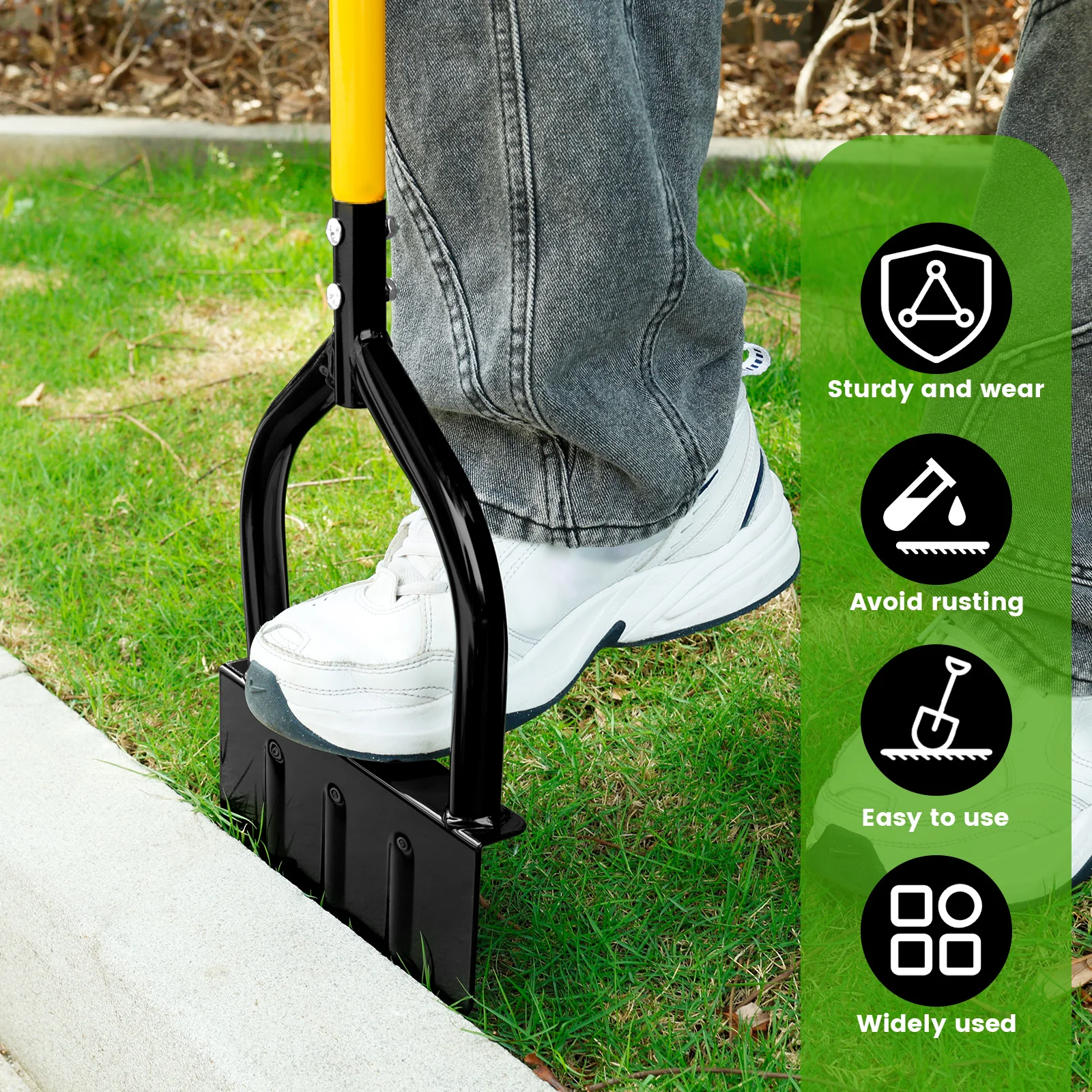 106CM Half Moon Lawn Edger Stainless Steel Garden Grass Manual Trimming Shovel with T Grip Handle Manual Garden Grass Edger Tool 106CM Half Moon Lawn Edger Stainless Steel Garden Grass Manual Trimming Shovel with T Grip Handle Manual Garden Grass Edger Tool