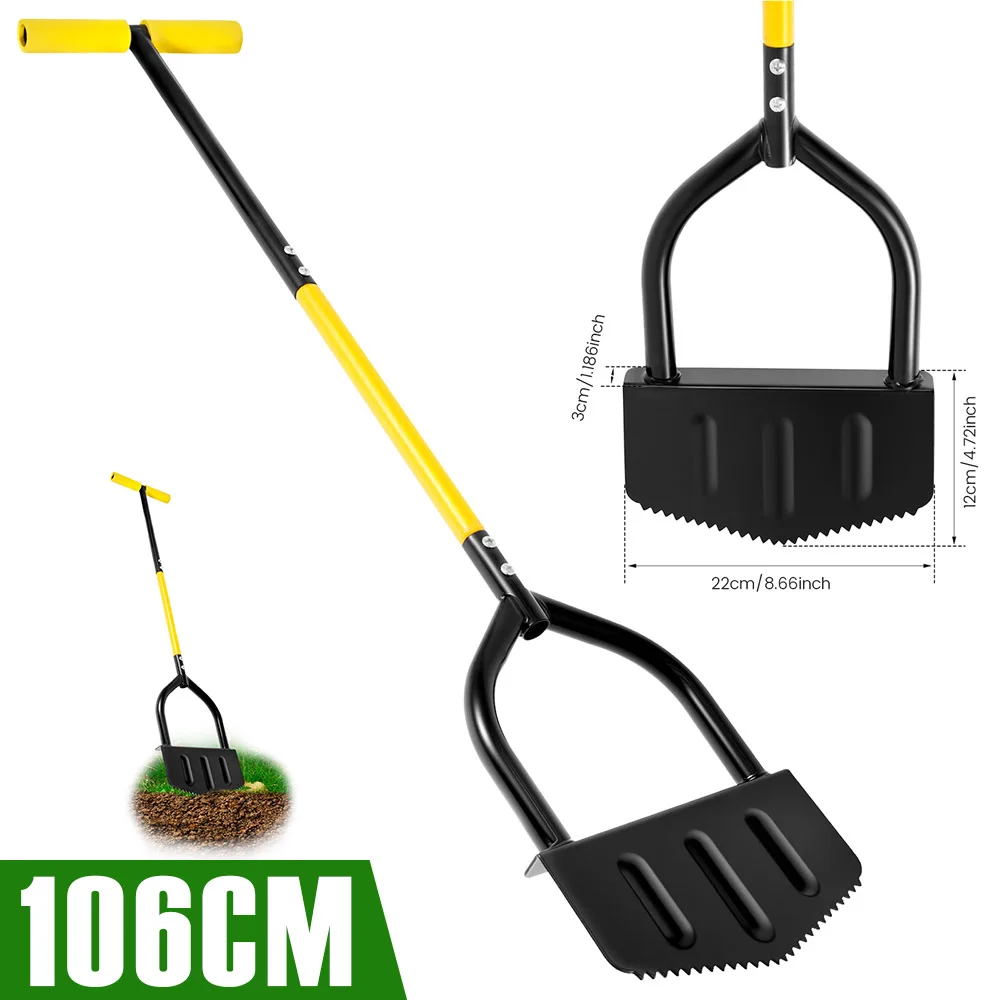 106CM Half Moon Lawn Edger Stainless Steel Garden Grass Manual Trimming Shovel with T Grip Handle Manual Garden Grass Edger Tool 106CM Half Moon Lawn Edger Stainless Steel Garden Grass Manual Trimming Shovel with T Grip Handle Manual Garden Grass Edger Tool