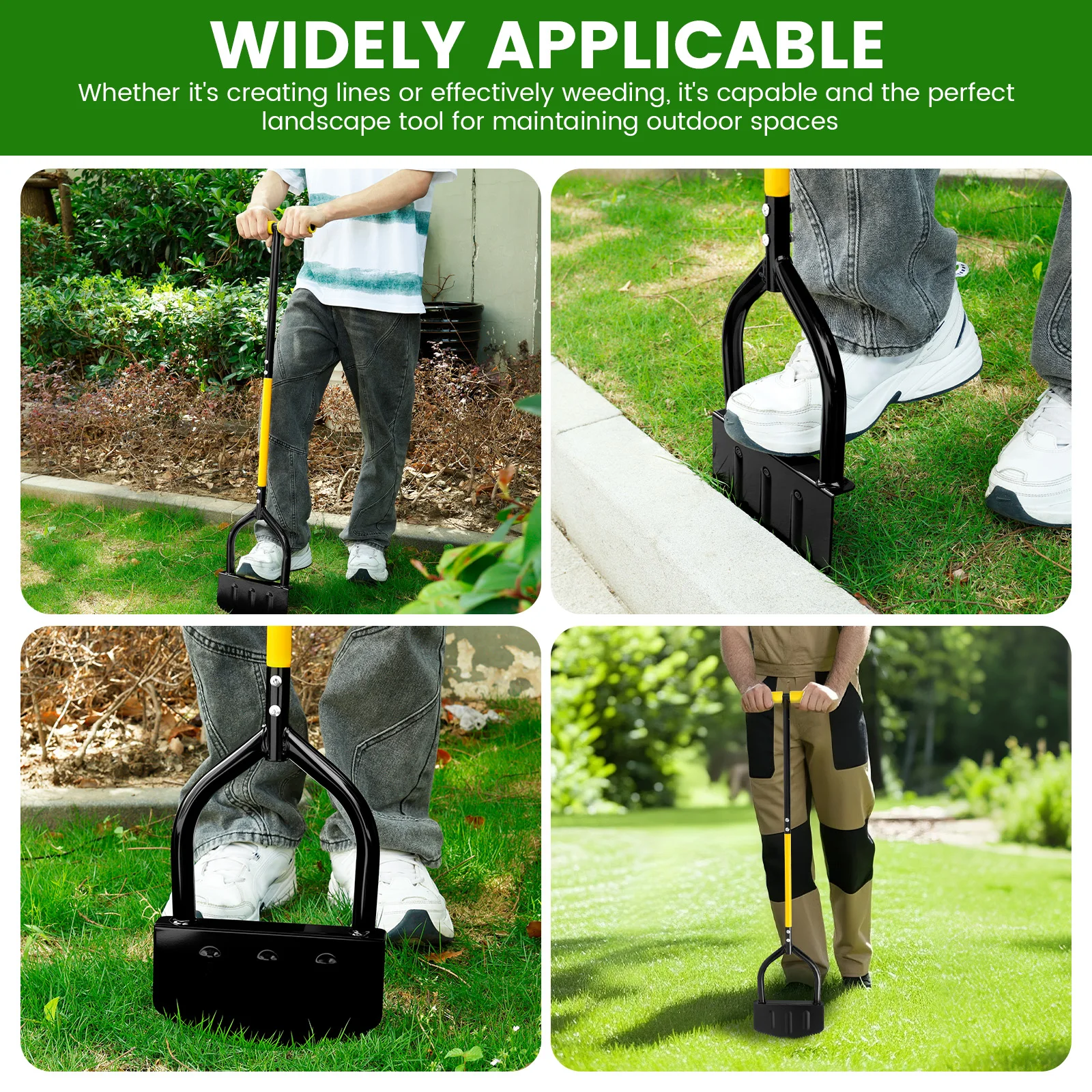106CM Half Moon Lawn Edger Stainless Steel Garden Grass Manual Trimming Shovel with T Grip Handle Manual Garden Grass Edger Tool 106CM Half Moon Lawn Edger Stainless Steel Garden Grass Manual Trimming Shovel with T Grip Handle Manual Garden Grass Edger Tool