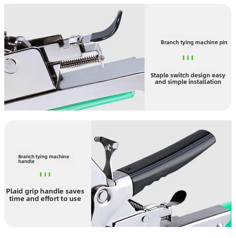 Tying Machine Plant Garden Plant Tapetool Tapener +10 Rolls Tape Set for Vegetable Grape Tomato Cucumber Pepper Flower