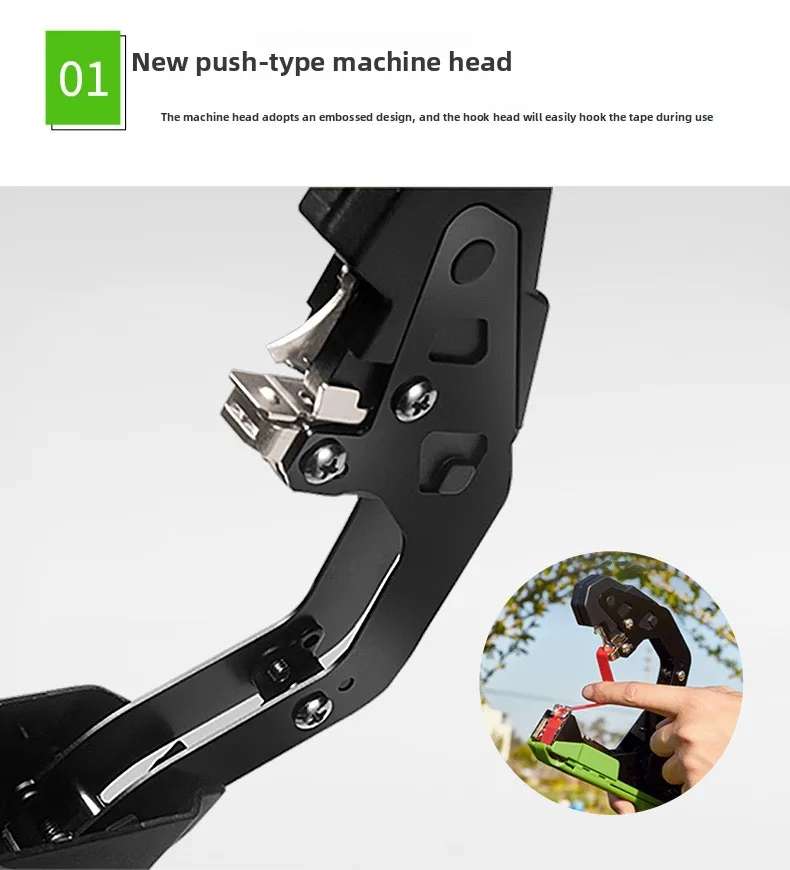 Tying Machine Plant Garden Plant Tapetool Tapener +10 Rolls Tape Set for Vegetable Grape Tomato Cucumber Pepper Flower