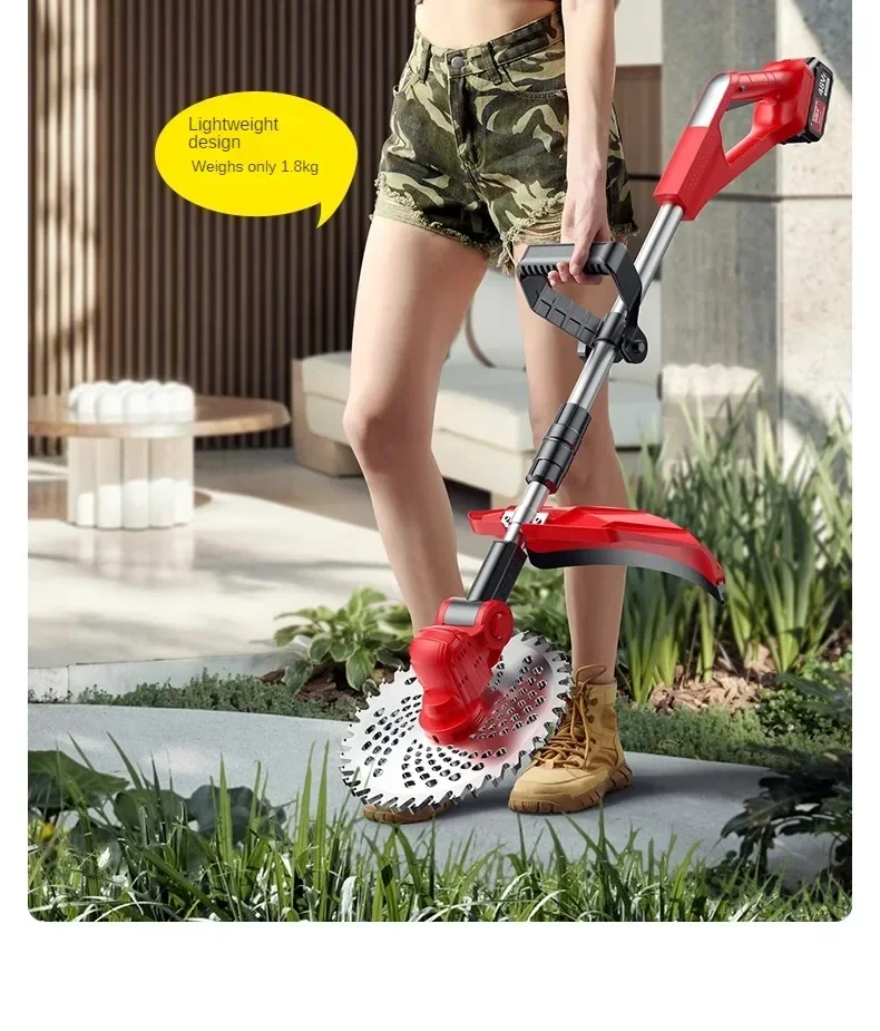 110V/220vElectric Lawn Mower Small Size Lithium Battery Multifunctional Grass Trimmer Household Weed Whacker AB