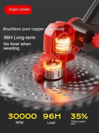 110V/220vElectric Lawn Mower Small Size Lithium Battery Multifunctional Grass Trimmer Household Weed Whacker AB - Image 2