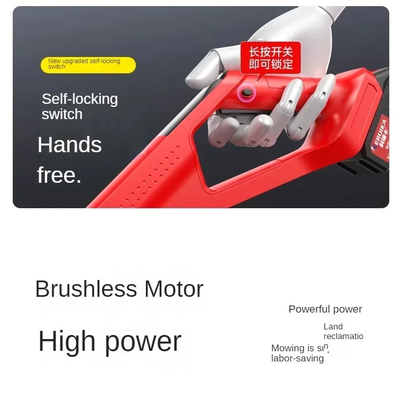 110V/220vElectric Lawn Mower Small Size Lithium Battery Multifunctional Grass Trimmer Household Weed Whacker AB