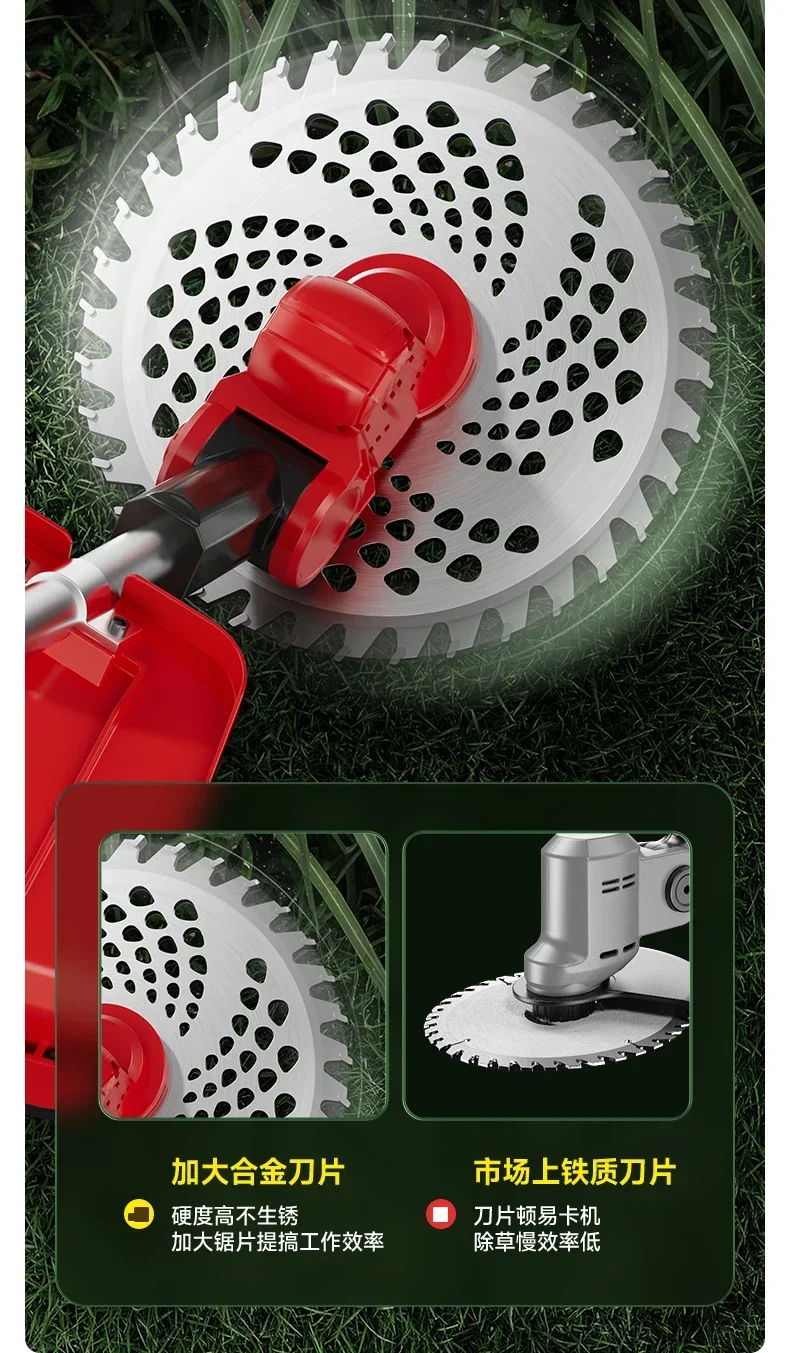 110V/220vElectric Lawn Mower Small Size Lithium Battery Multifunctional Grass Trimmer Household Weed Whacker AB