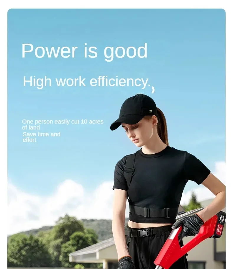 110V/220vElectric Lawn Mower Small Size Lithium Battery Multifunctional Grass Trimmer Household Weed Whacker AB