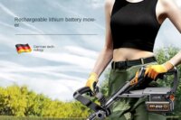 110V/220V Electric Lawn Mower, Small Household Grass Trimmer, Charging Lawn Edger, Multi-functional Brush Cutter C