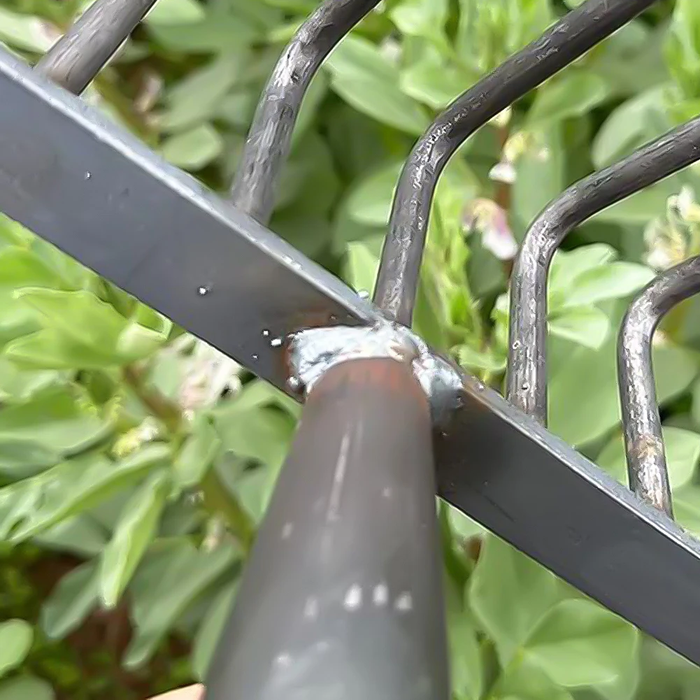 Gardening Hoe Weeding Rake Grasping Raking Level Loosen Soil Harrow Steel Farm Tool Clean Leaves Collect Weeds Agricultural Tool