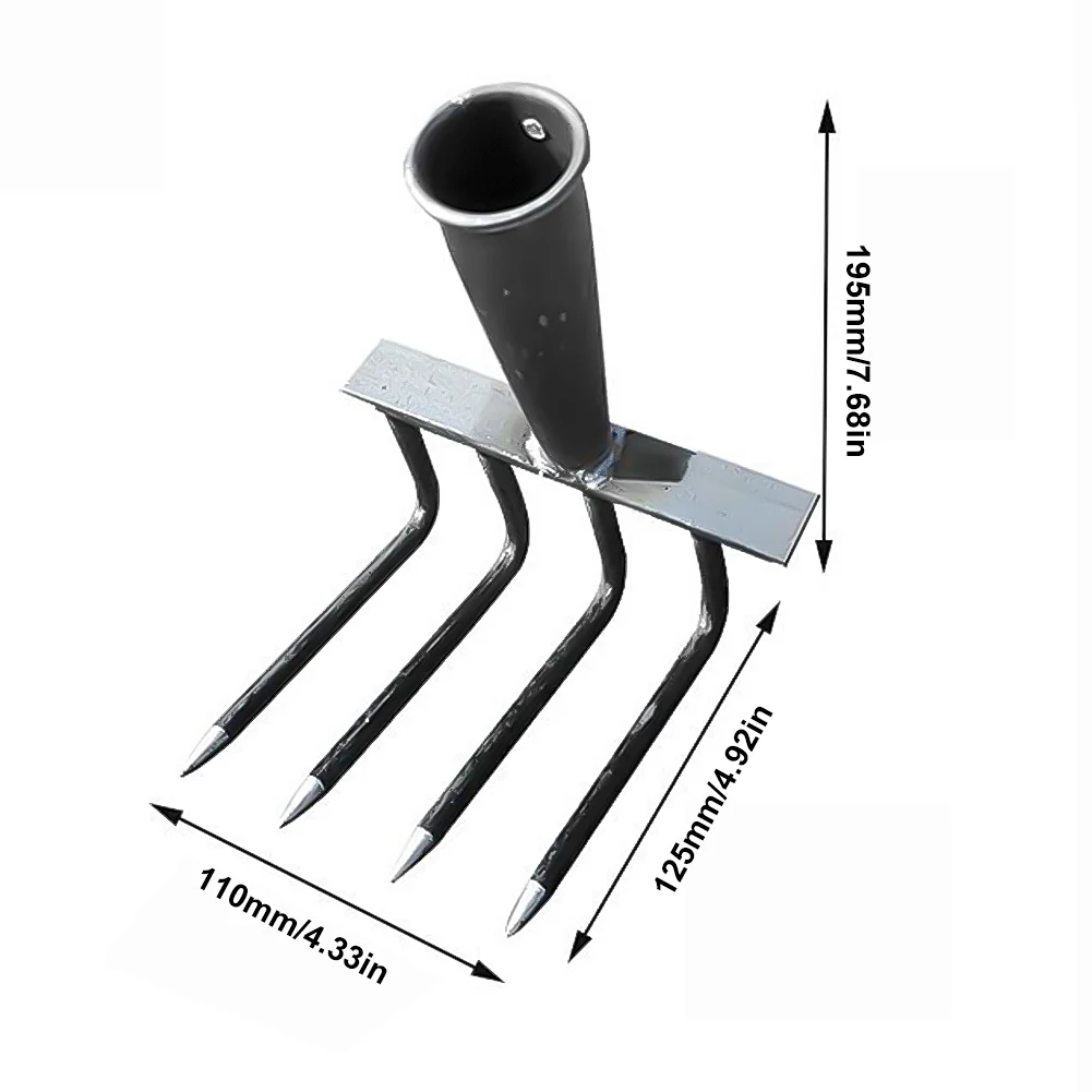 Gardening Hoe Weeding Rake Grasping Raking Level Loosen Soil Harrow Steel Farm Tool Clean Leaves Collect Weeds Agricultural Tool