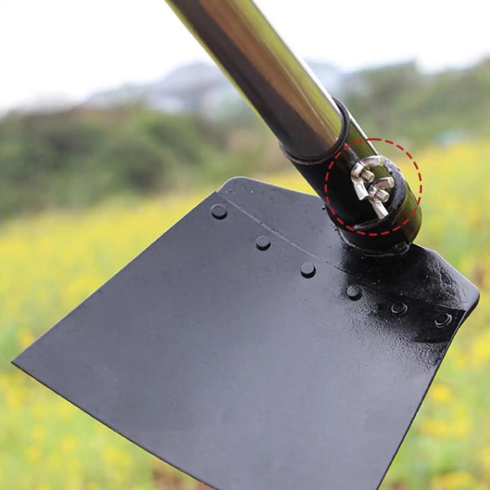 Weeding Sickle Hoe Adjustable Long Handle Standing Weeding Tool Loosening Soil Garden Tools for Weeding and Planting