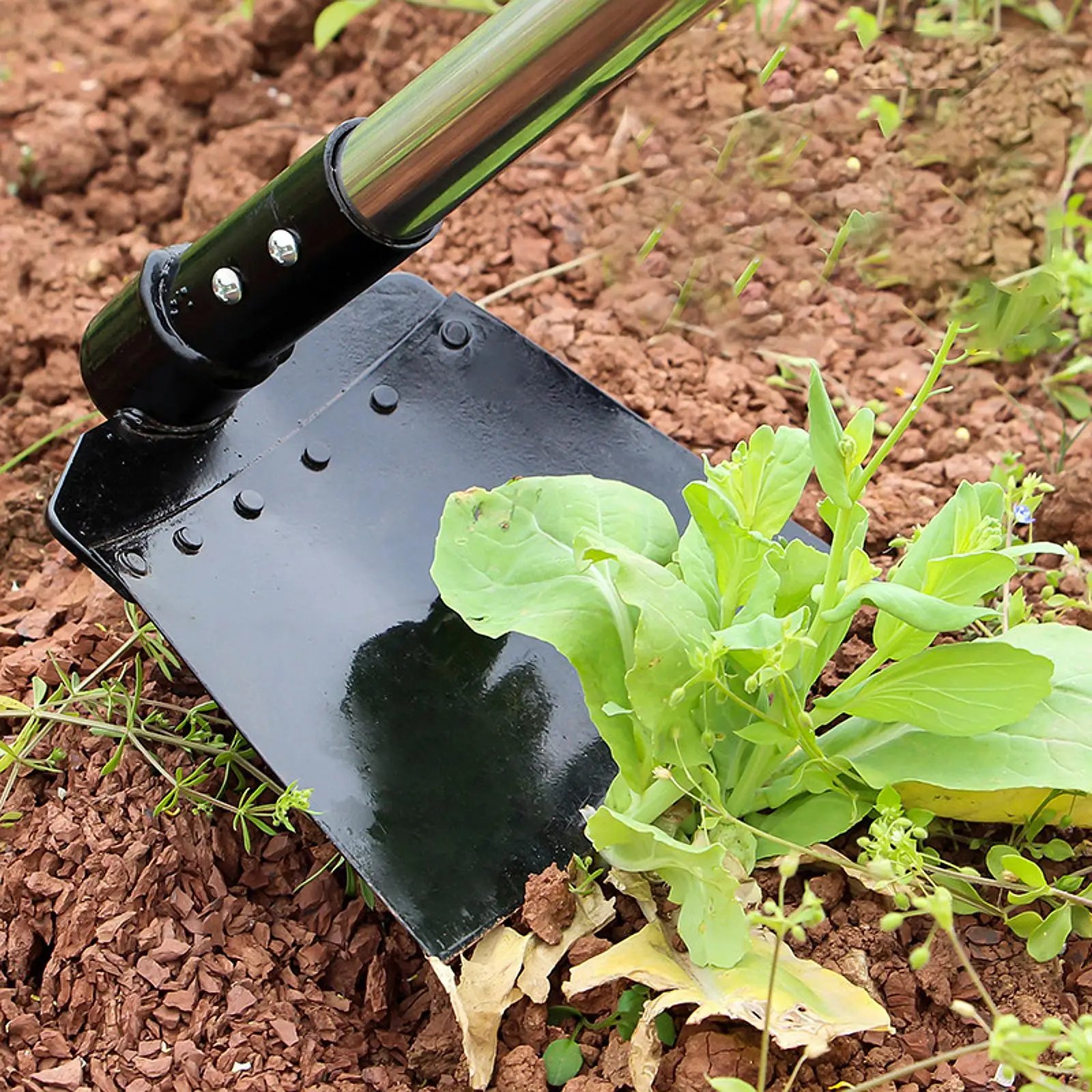 Weeding Sickle Hoe Adjustable Long Handle Standing Weeding Tool Loosening Soil Garden Tools for Weeding and Planting