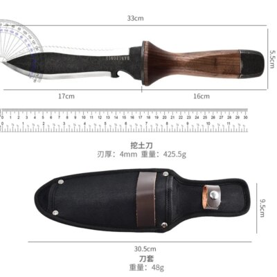 Garden shovel, garden tools, digging shovel, Nordic style digging, loosening soil, sea shovel, walnut handle - Image 5