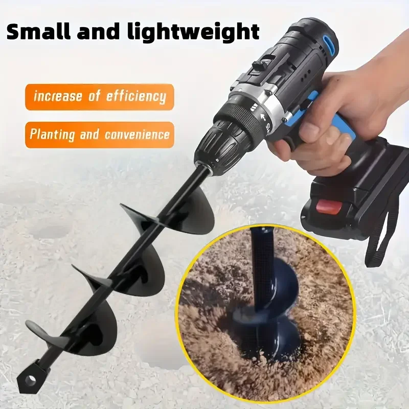 Garden Auger Spiral Drill Bit Gardening Flower Planter Earth Drill Planting Hole Digger Tool Loose Soil Drill Bit Accessories