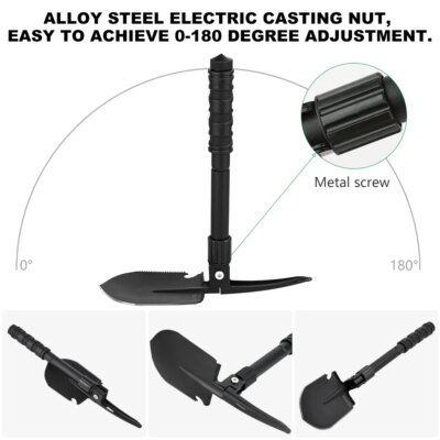 YOUNGDO Foldable Multifunctional Shovel for Garden Fishing Camping Wild Survival Tactical Spade Saw 2 Handles Hiking Trowel Sets - Image 4