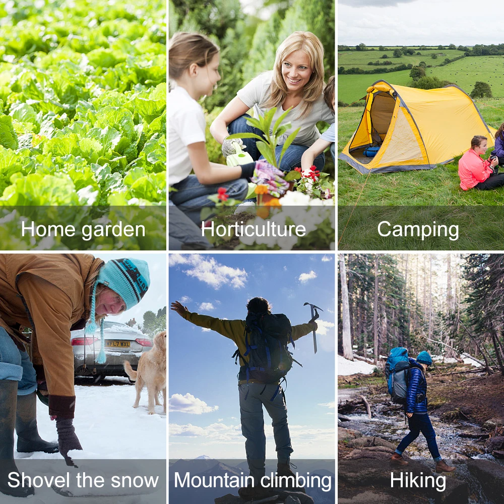 YOUNGDO Foldable Multifunctional Shovel for Garden Fishing Camping Wild Survival Tactical Spade Saw 2 Handles Hiking Trowel Sets